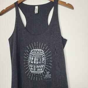 Jim Beam Devils Cut Women's Gray Tank Top Racerback Bourbon Small
